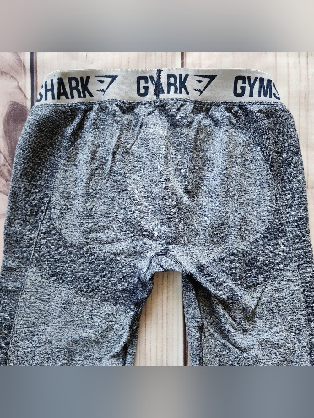 Gymshark "Flex Legging V3" Blue Marl Light Grey #GLLG015-SBM | Women's Size L - Picture 6 of 8